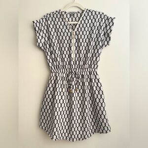 Black and White Patterned Dress